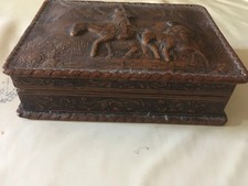 Boîte à cigares bois et cuir