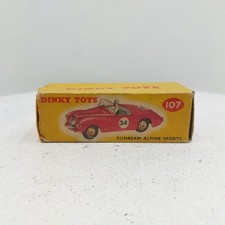 Dinky Toys 107 Sunbeam Alpine Sports boite vide d'origine qui a été restauré