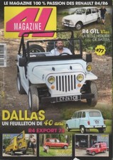 4L MAGAZINE 77 RENAULT 4 SIXTIES R4 EXPORT 73 R4 GTL CLAN 88 R4 F4 JEEP DALLAS