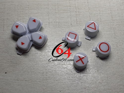 Kit boutons ps5 blanc rouge - ps5,