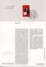 FDC / PREMIER JOUR / HEROS FRANCAIS DU ROMAN POLICIER / FANTOMAS PARIS 1996