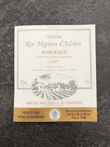 étiquette vin château - de,