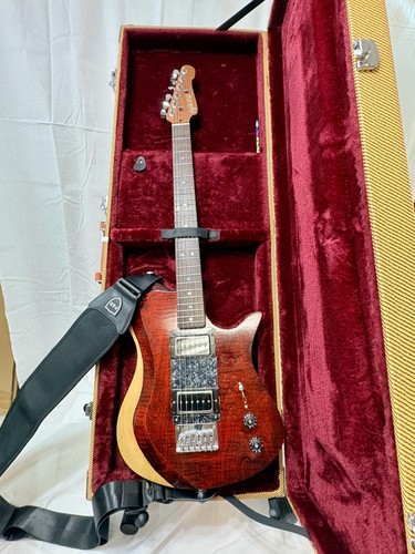New red electric guitar - , with