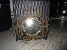 Miroir soleil vintage en métal tubulaire tb état