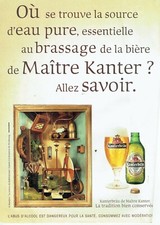 Publicité Advertising 320 1998   bière Maitre Kanter Kanterbrau brassage 