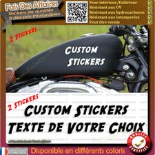 2 stickers autocollant custom moto réservoir motorcycles harley bobber chopper 