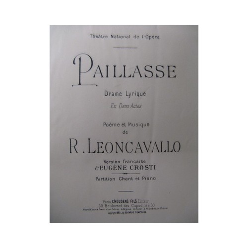 Leoncavallo ruggero paillase - leoncavallo,
