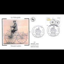 FDC soie - Vélocipède à