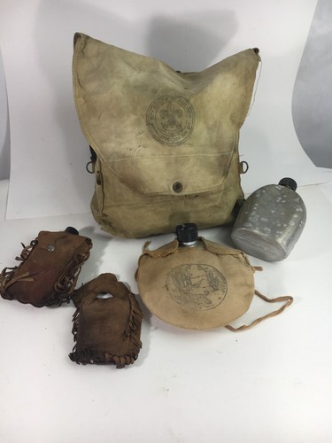 Vintage boy scout canvas - boy,