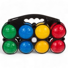 Kit de jeu de pétanque familial - 8 boules en plastique de couleurs vives - D...