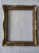 cadre 3F montparnasse bois stuc doré feuillure 27 cm x 22  frame peinture photo