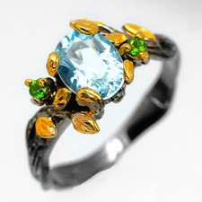 Topaze bleue naturelle