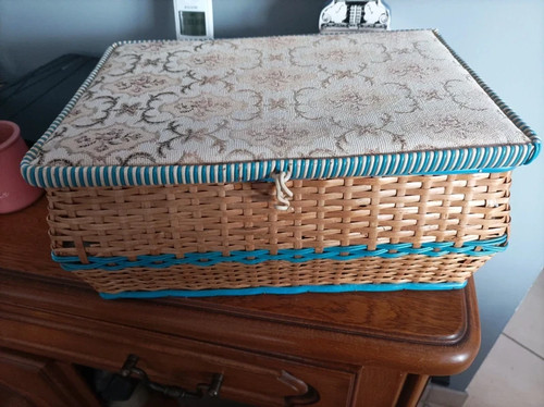 Boîte ouvrage osier tbe - boîte, à