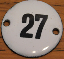 NUMERO 27 ancien plaque