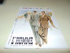 L HOMME  Magazine de style masculin français  N° 51  DE 1948 LE CLUB DE L HOMME