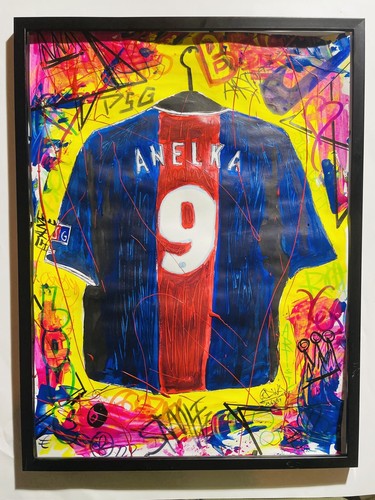 Peinture maillot psg - maillot, anelka