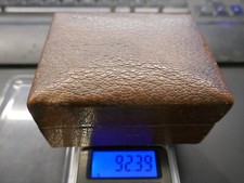 superbe boite à bijoux cuir buffle,sellier Chalmette,Paris,9x7x4,5cm,P 92g