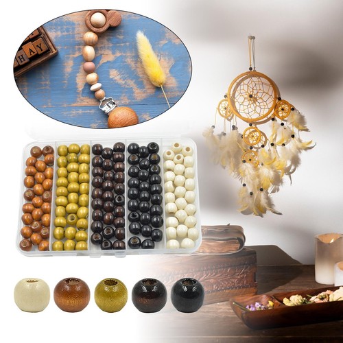 140 perles bois - 140,