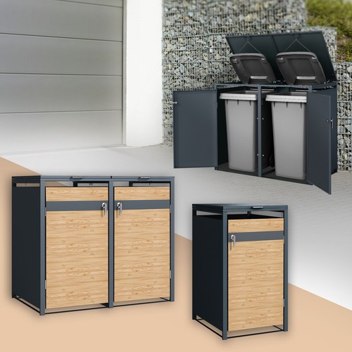 Abri pour 4 poubelles - abri,