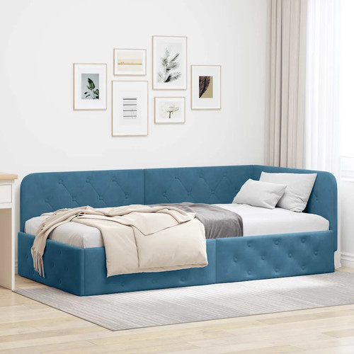 Cadre lit angle velours - d'angle,