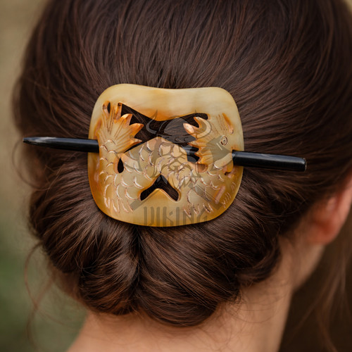 Porte chignon corne design - porte-chignon, en