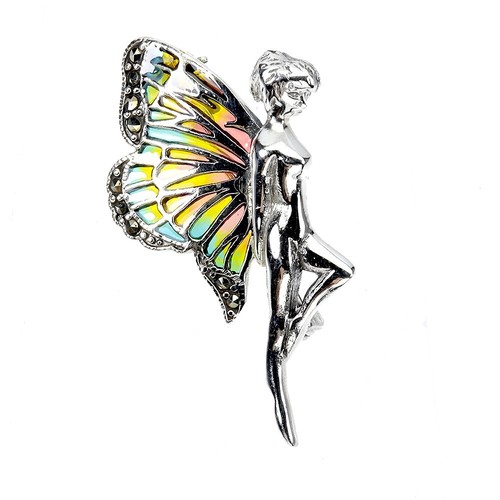 Broche fée argent 925 - , plaque