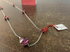 Sautoir collier fleurs de Psydélic pourpre en cristal de Baccarat