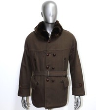 French 1950s Canadian Coat Barnstormer Brown Twill Cotton Canvas Size L