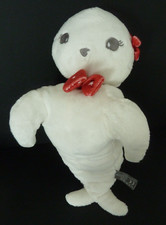 P7. DOUDOU PELUCHE ORCHESTRA PHOQUE blanc rouge noeud écharpe étoile 40cm TTBE