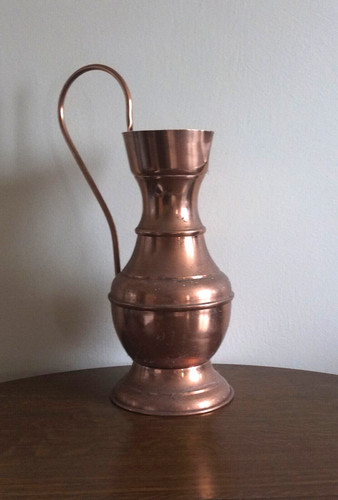 Grande cruche cuivre verni - cruche,