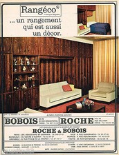 PUBLICITE ADVERTISING 055  1966  ROCHE & BOBOIS   meubles RANGECO