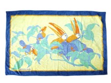 DRAP DE PLAGE HERMES TOUCANS SERVIETTE DE BAIN 94x146CM COTON BEACH TOWEL 610€