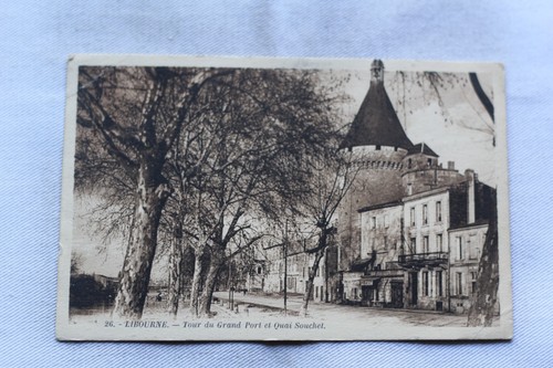Cpa 1927 libourne tour du - cpa, libourne,