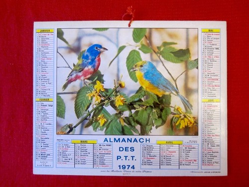 Calendriers almanachs des ptt - almanachs,