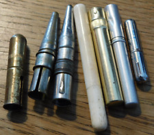 LOT mini BOITE boitier en ALUMINIUM capsule de stylo ancien MINE capuchon CRAYON
