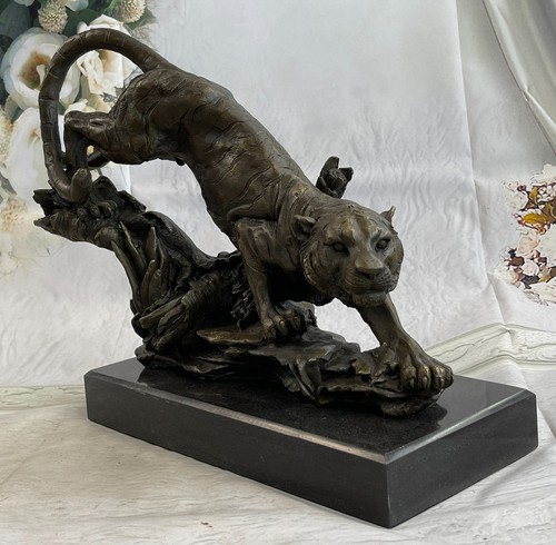 Bronze sabertooth tiger statue - bronze,