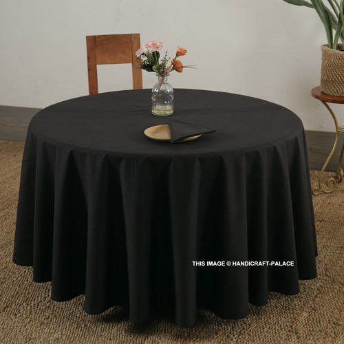 Rond nappe noir solide - nappe,
