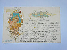 CPA femme art nouveau 1900 GAGGIA mimosa