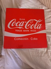 Plaque émaillée Coca-Cola boissons emailschild enamel sign 38 Cms Par 38 Cms