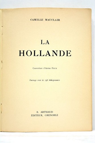 Livre ancien mauclair hollande - livre,