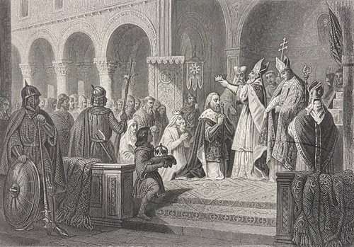 Charlemagne couronné roi - , en
