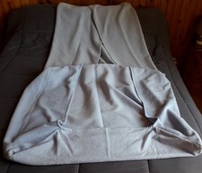 COUVERTURE MI HOUSSE BLEU CIEL 90X190