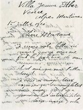 Raoul DUFY  Ensemble de deux longues lettres autographes signées sur sa peinture