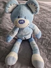  DOUDOU PELUCHE SOURIS ours BENGY BLEU BLANC ECHARPE  30cm 