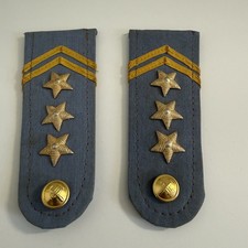 Paire Épaulettes Officier MPS URSS 3★ Bleu-Gris Militaria Soviétique TRES RARE