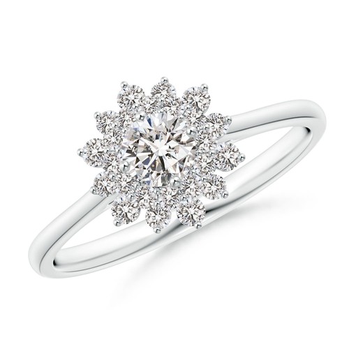 Bague halo double diamants - bague,