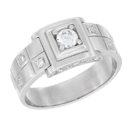 Homme argent sterling carré - homme,