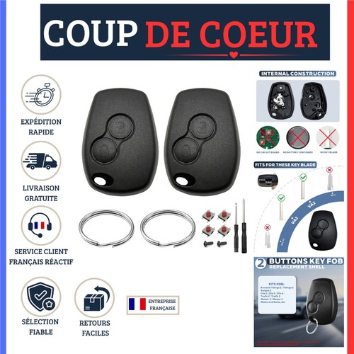 Coques clé voiture boutons - clé, 2