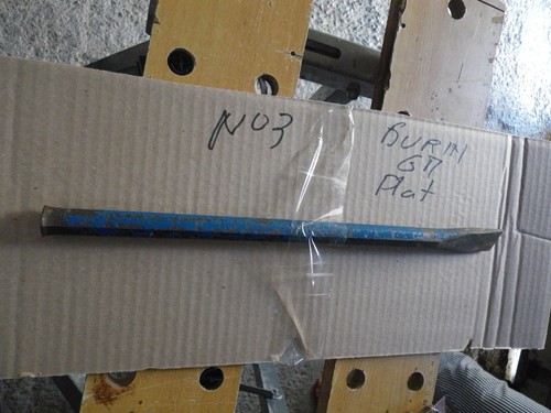 Burin plat bleu - cm,