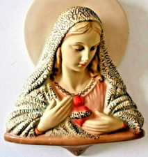 Terre cuite murale de la vierge,Vietata, signé Arturo Pannunzio, circa 1920/1930